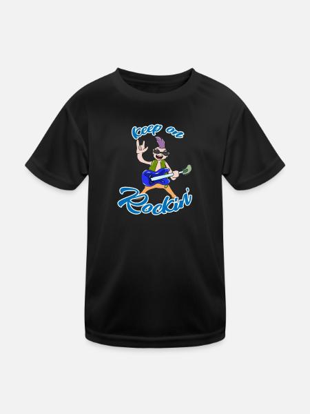 Rock 'n' Roll - Kinder Funktions-T-Shirt - Schwarz - Vorne
