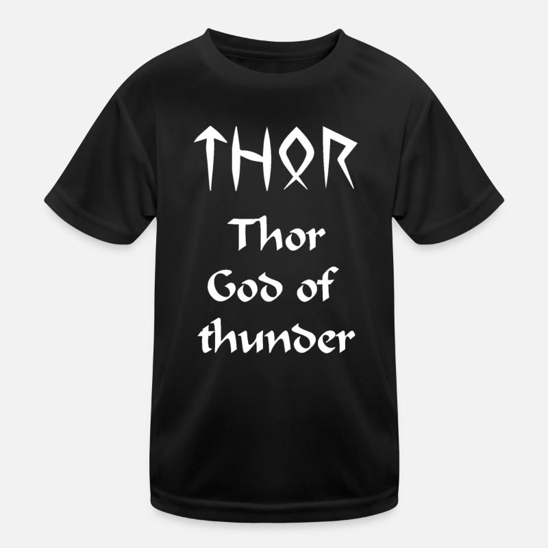 Thor - Kinder Funktions-T-Shirt - Schwarz