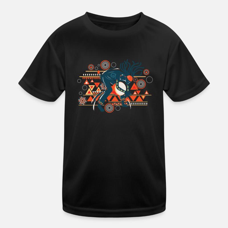Vibrant Tribal Beast Kids Functional T-Shirt