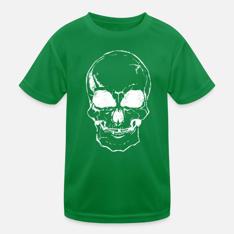 scull chalk white Kids Functional T-Shirt