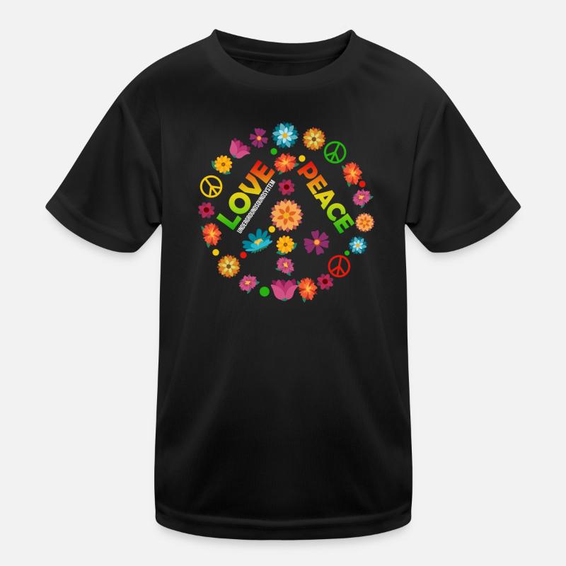 Cercle de fleurs Paix d’amour T-shirt sport Enfant