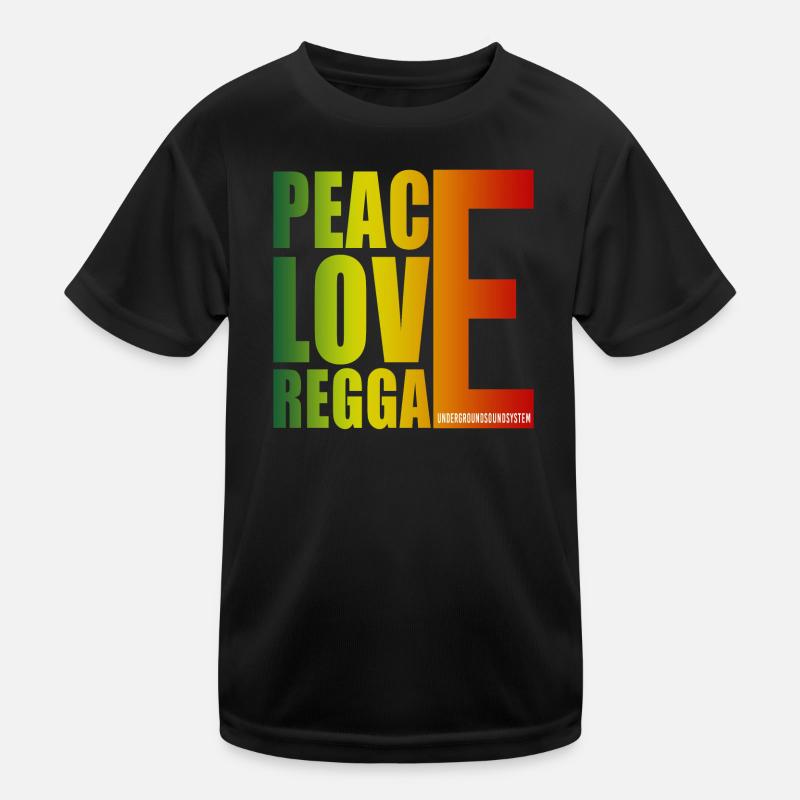 Peace Love Reggae Gradient Kinder Funktions-T-Shirt