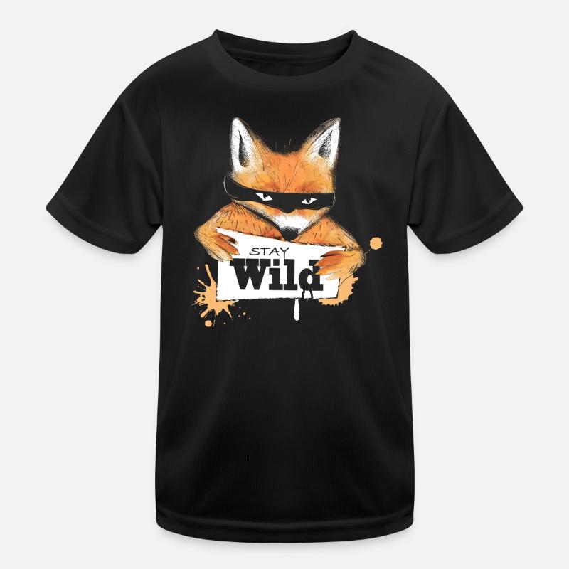 Fuchs mit einer Nachricht Kinder Funktions-T-Shirt