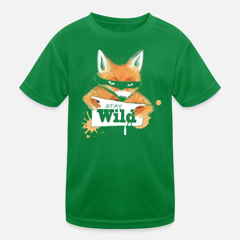 Fuchs mit einer Nachricht Kinder Funktions-T-Shirt