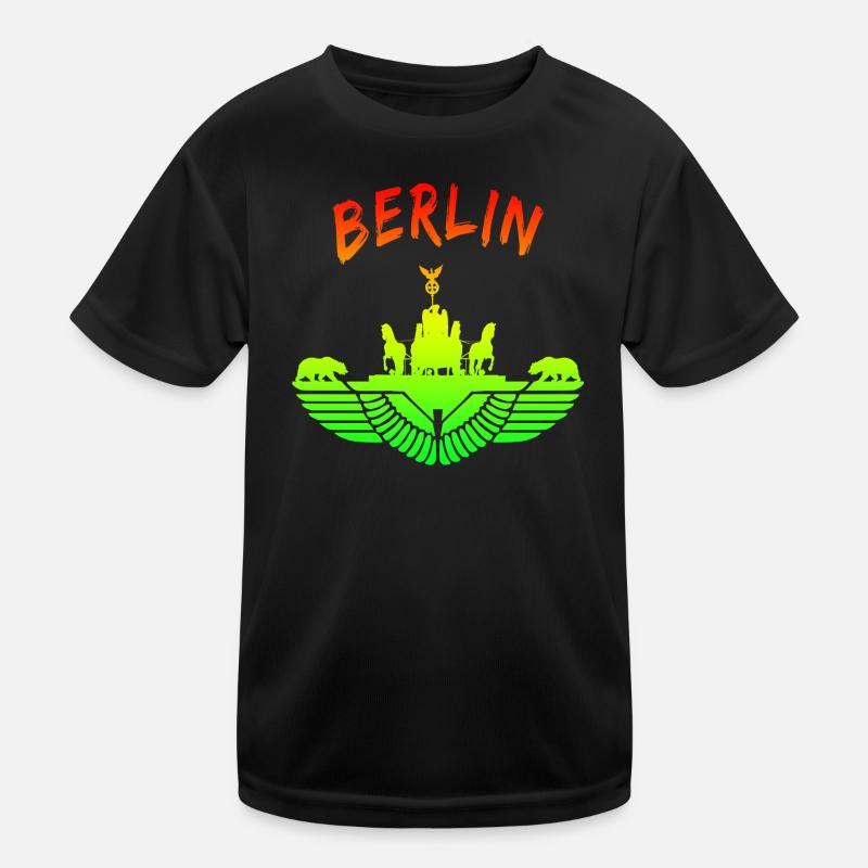 Berlin Design / Berlin Bear Brandenburg Gate Kids Functional T-Shirt