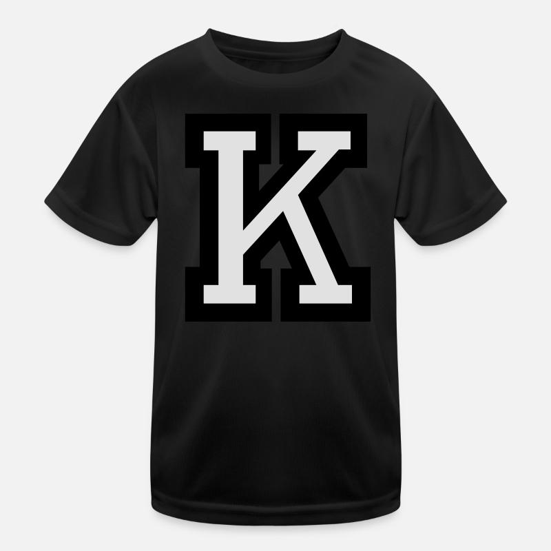 Buchstabe K Kinder Funktions-T-Shirt