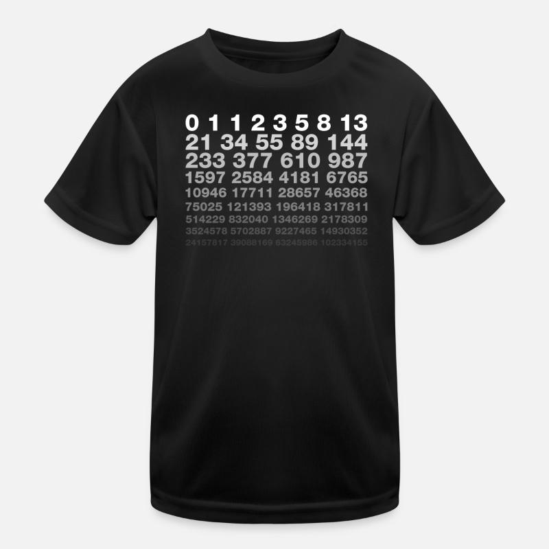 Fibonacci - Kids Functional T-Shirt - black