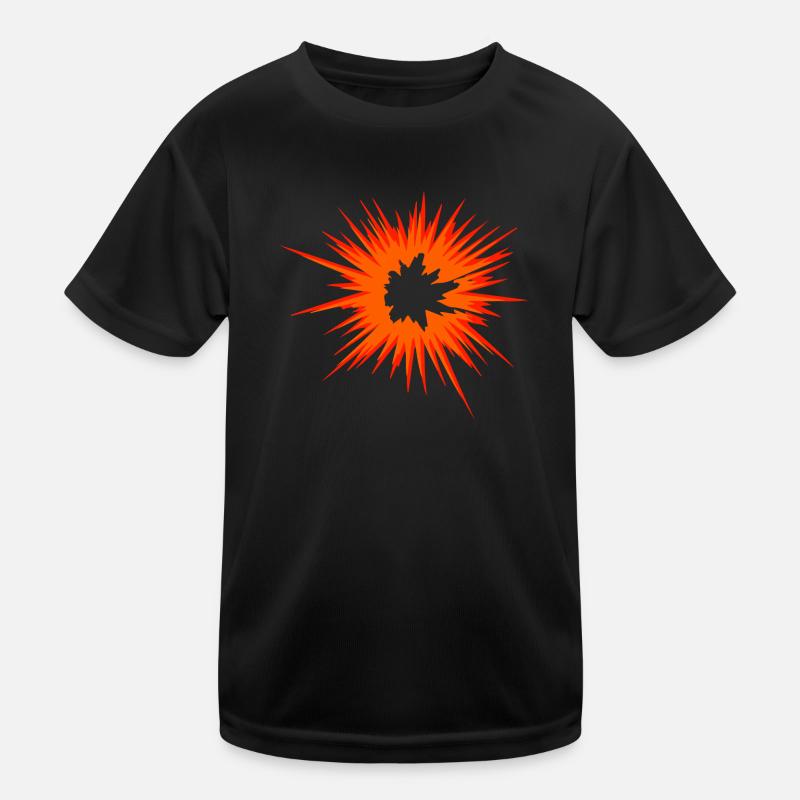 Explosion Star Flame Celebration Fireball Kids Functional T-Shirt