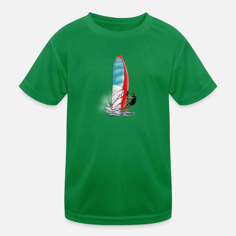 Windsurfing Kinder Funktions-T-Shirt