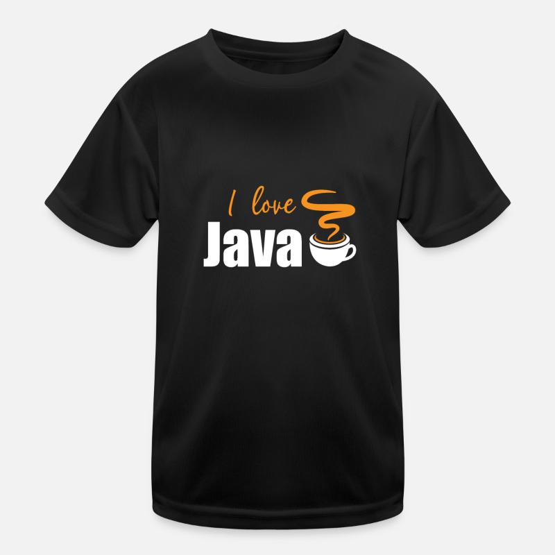 Ich liebe Java Kinder Funktions-T-Shirt