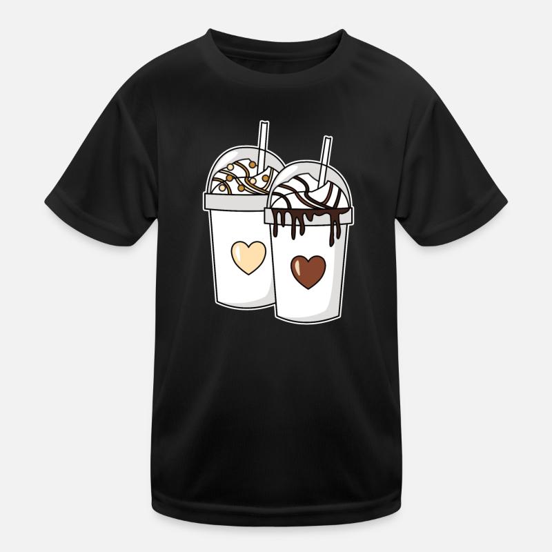 Pärchen Milchshake Vanille Schokolade Kinder Funktions-T-Shirt