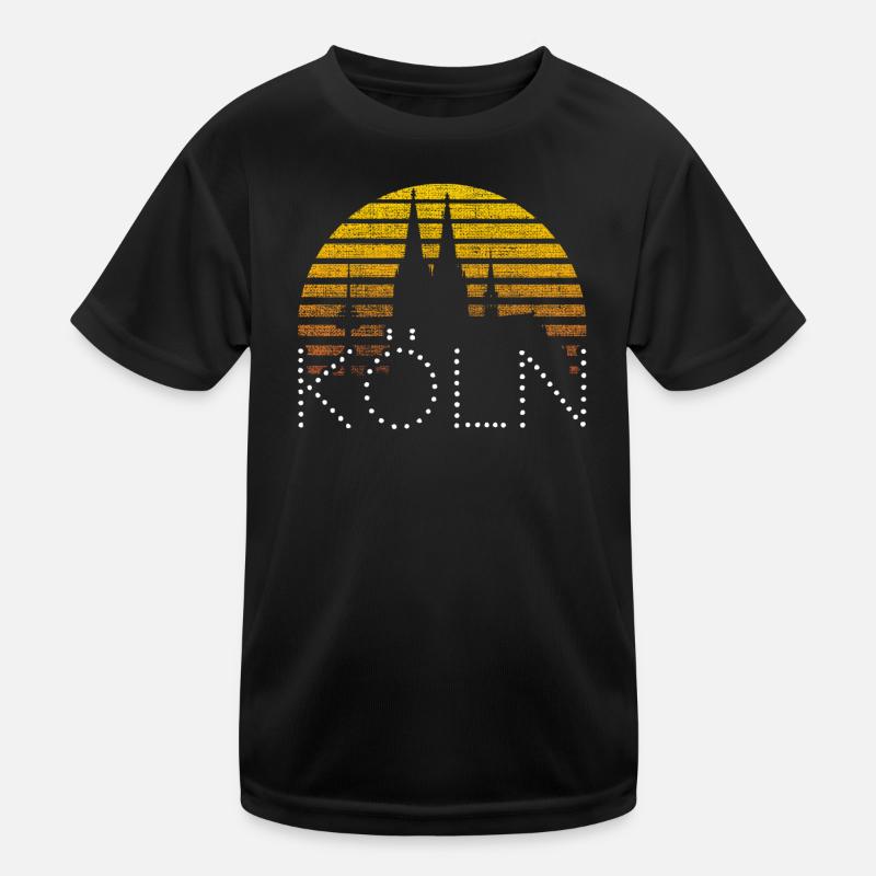 Köln Kölner Skyline Kölner Dom Vintage Geschenk Kinder Funktions-T-Shirt