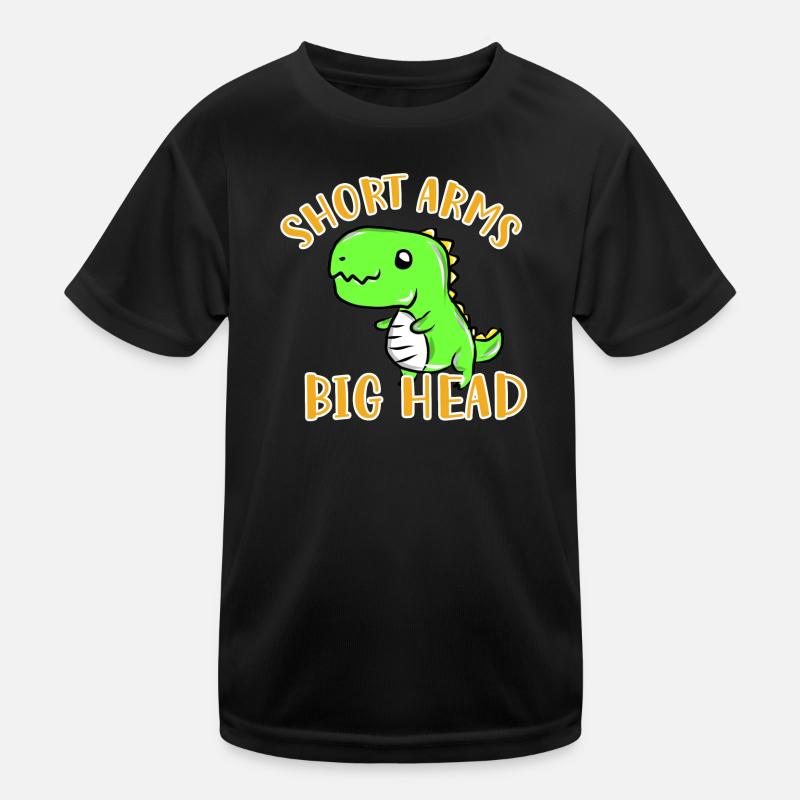 T-Rex - Kinder Funktions-T-Shirt - Schwarz