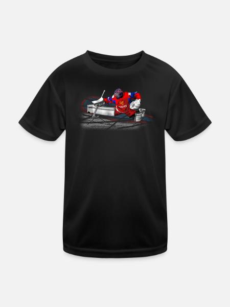 Torwart - Kinder Funktions-T-Shirt - Schwarz - Vorne