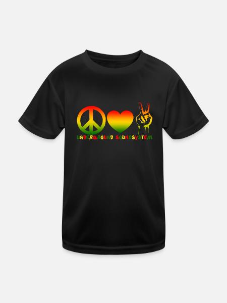Peace Love Sound System - Kids Functional T-Shirt - black