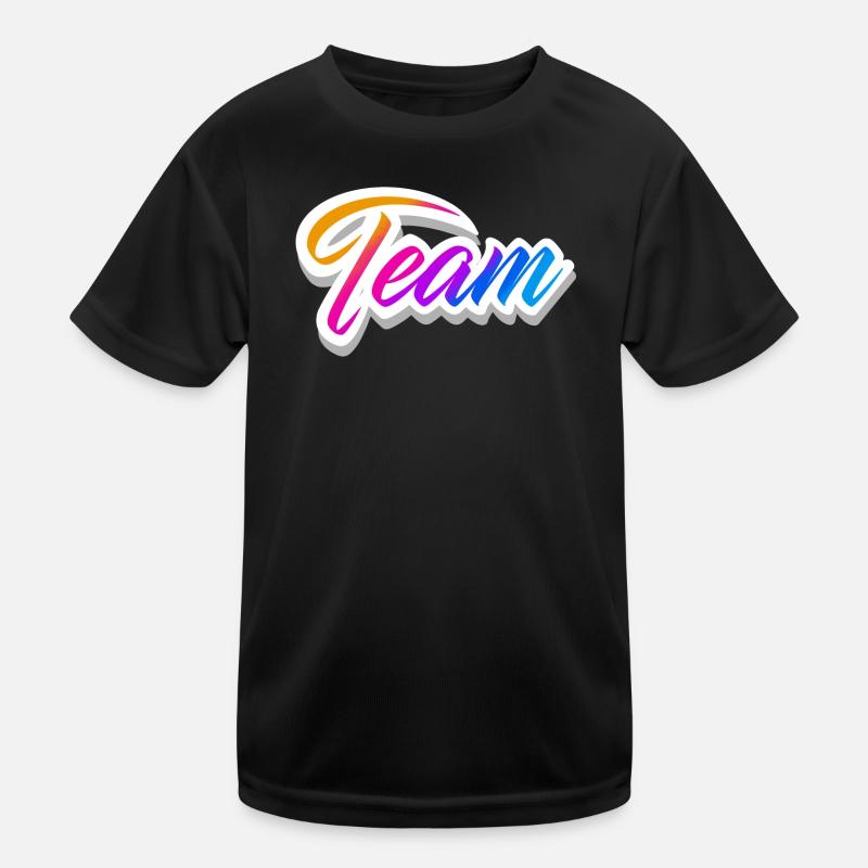 Team - Kinder Funktions-T-Shirt - Schwarz