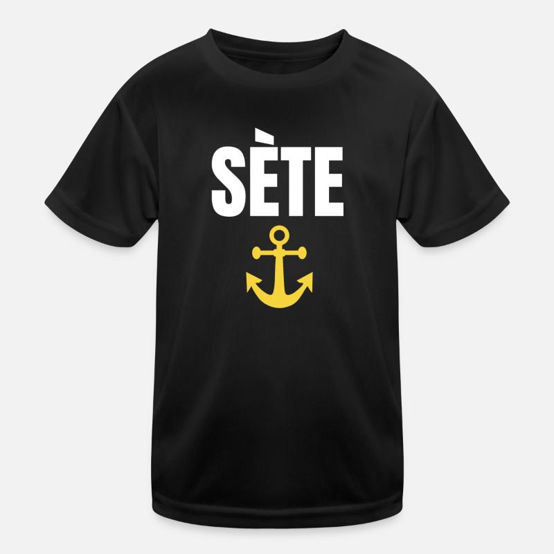 Sète Anker Grafik Sète Souvenir Kinder Funktions-T-Shirt