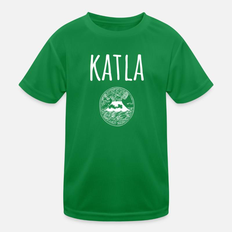 Katla Souvenir Vulkan Kinder Funktions-T-Shirt