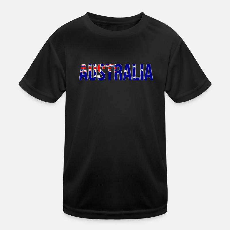 Australien Flagge Schrift-Design Kinder Funktions-T-Shirt