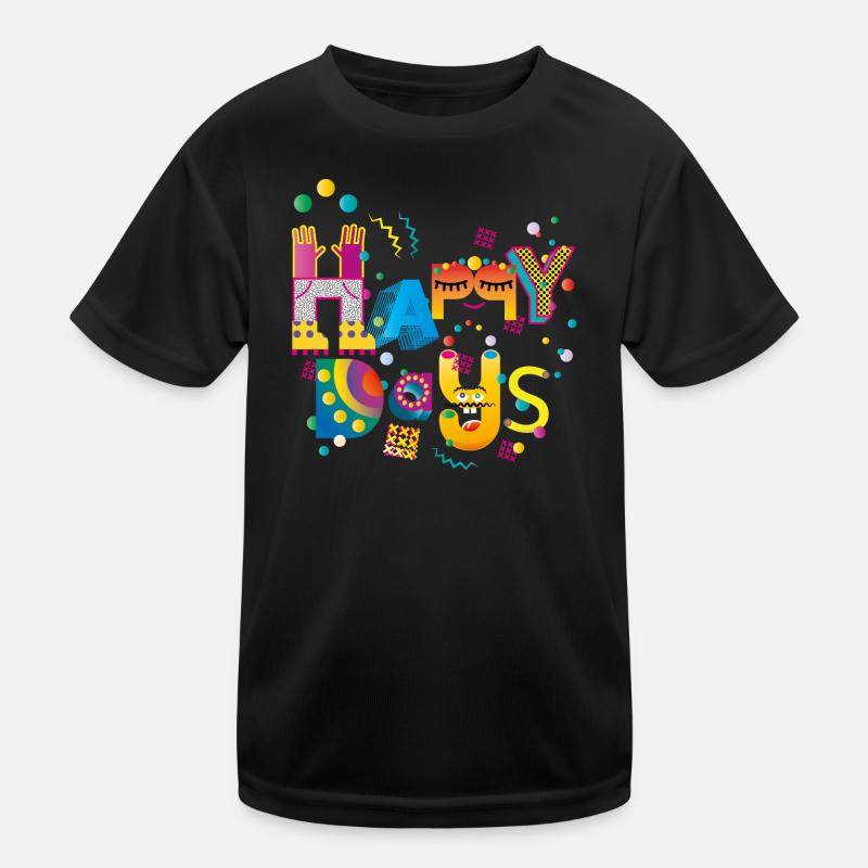 Frohe glückliche Tage Kinder Funktions-T-Shirt
