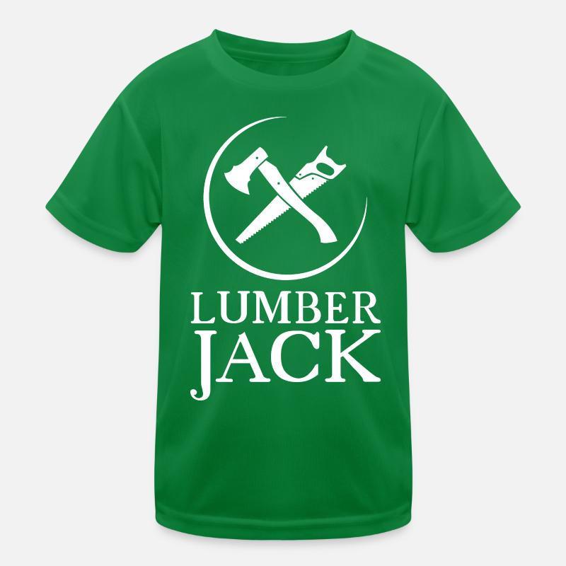 Nature lumberjack forest tools icon icon Kids Functional T-Shirt