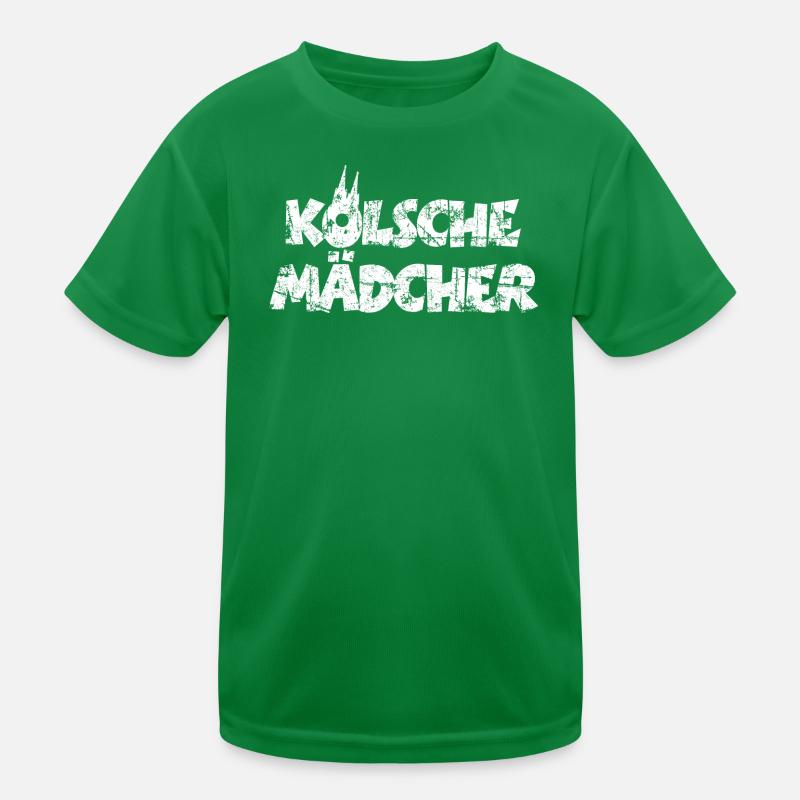 Kölsche Mädcher (Vintage/Weiß) Mädchen aus Köln Kinder Funktions-T-Shirt