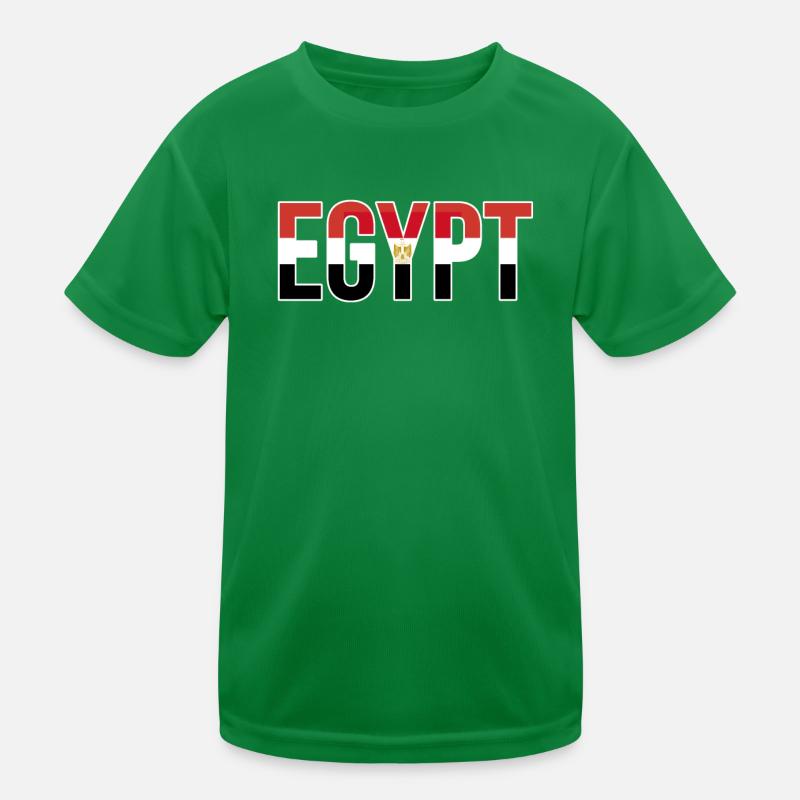 Egypt Flag Bold Typographic Kinder Funktions-T-Shirt