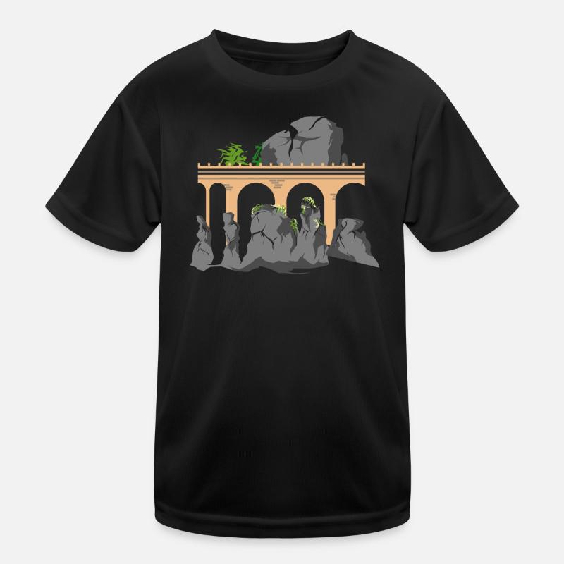 bastei saechsische schweiz berge geschenkidee Kinder Funktions-T-Shirt