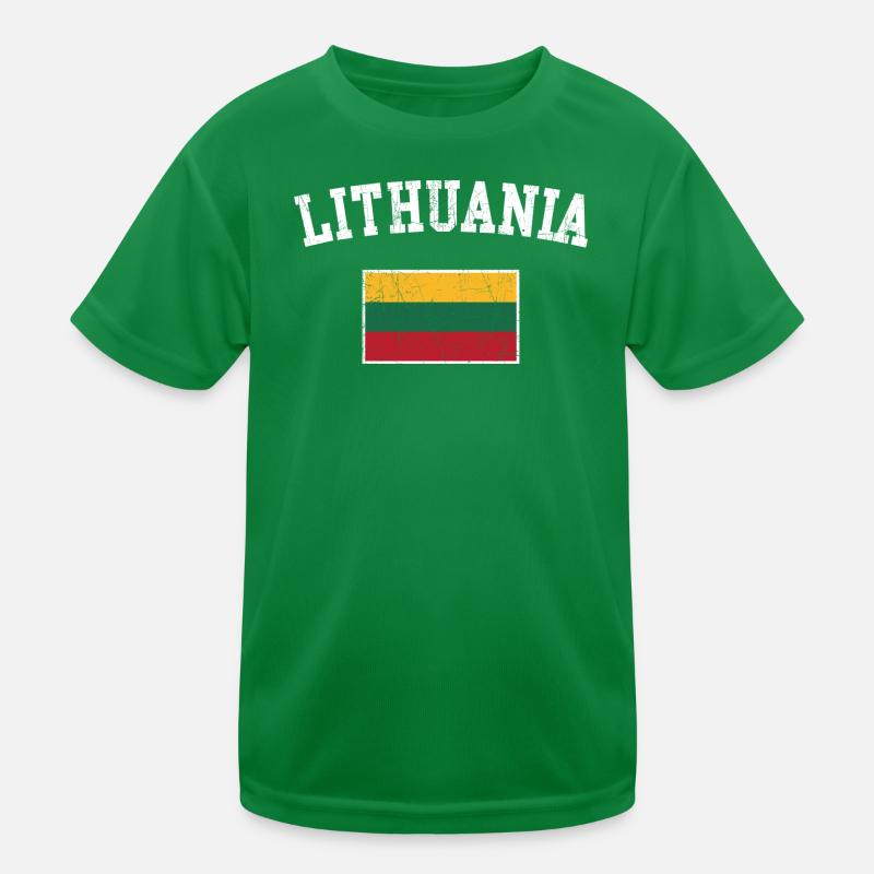 Lithuania Arc Flag Graphic Kids Functional T-Shirt
