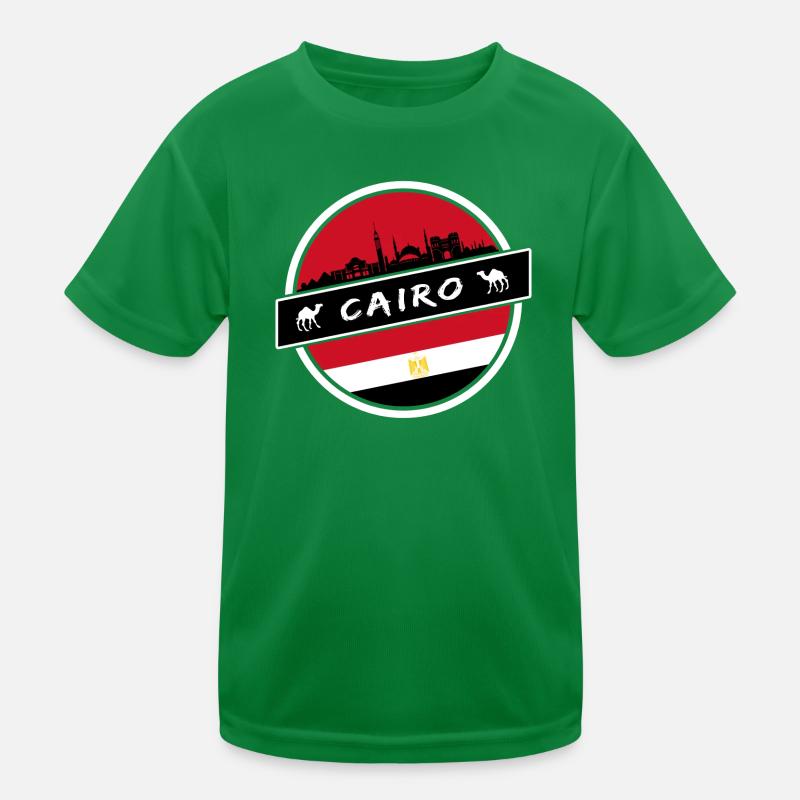 Cairo Egypt design with flag Kids Functional T-Shirt