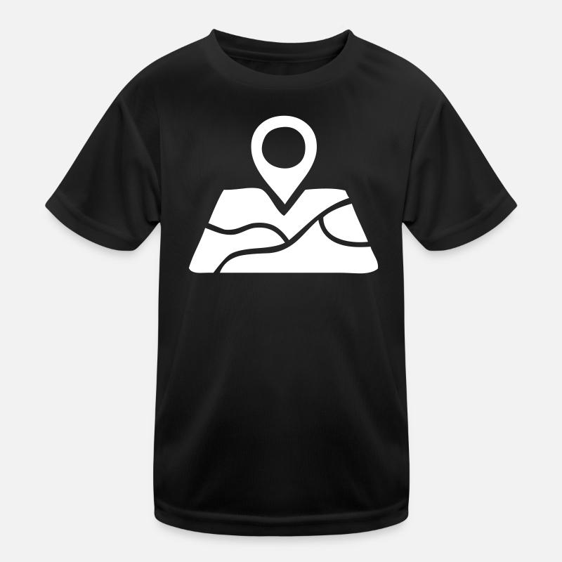 Standort auf einer Karte Kinder Funktions-T-Shirt