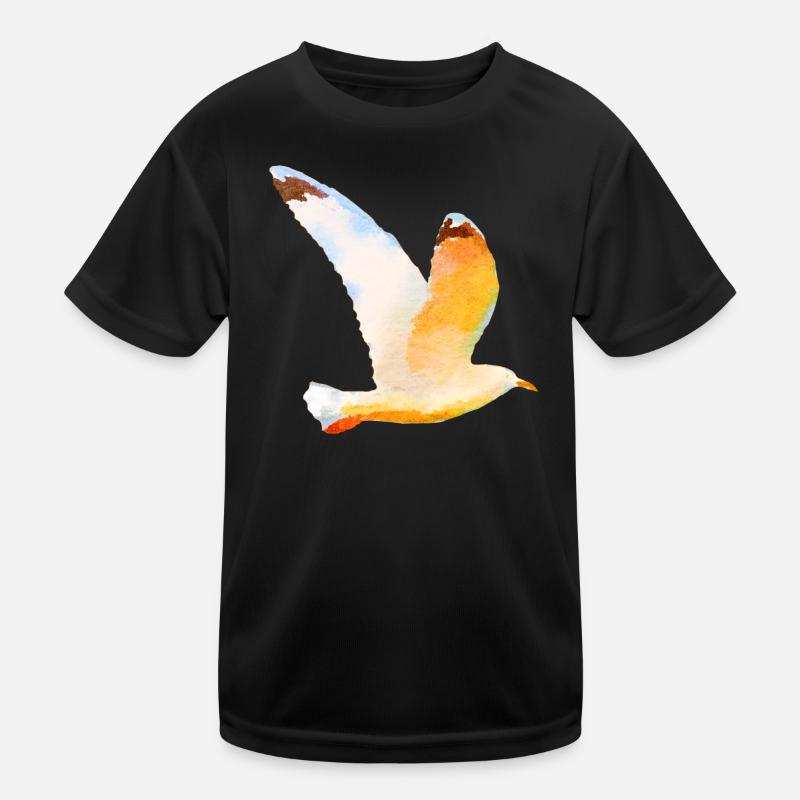 Moewe im Flug Vogel Urlaub Kinder Funktions-T-Shirt
