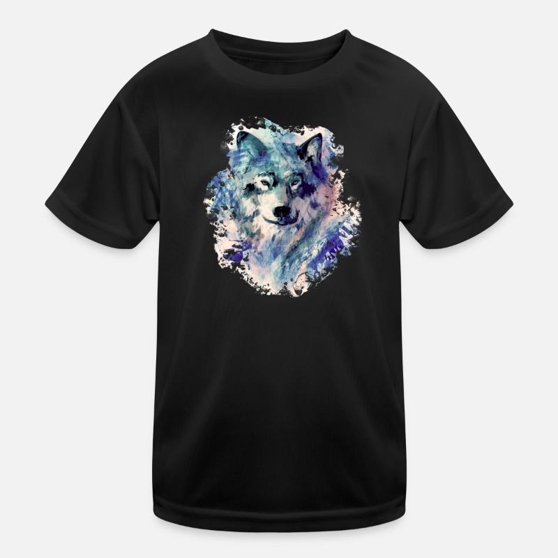 Wolf im Norden Kinder Funktions-T-Shirt
