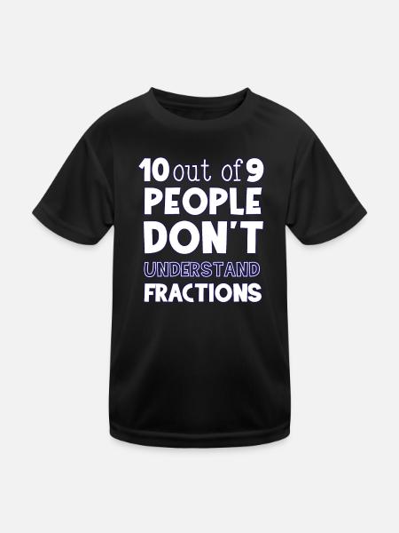 Mathe - Kinder Funktions-T-Shirt - Schwarz - Vorne