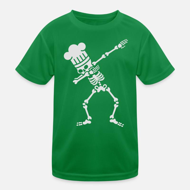 Dab dabbing skeleton BBQ cook / chef Kinder Funktions-T-Shirt