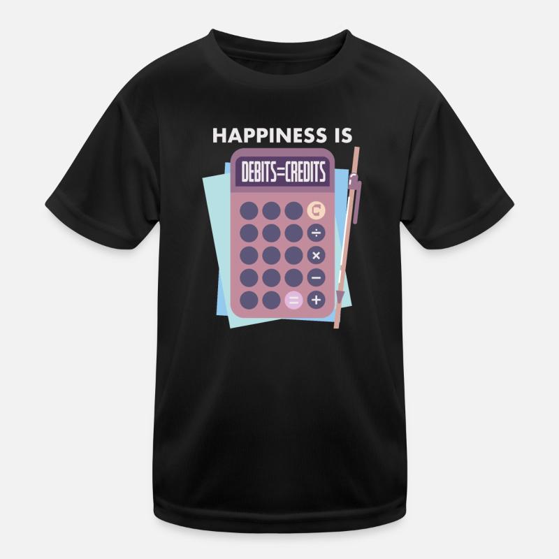 Buchhalter - Kinder Funktions-T-Shirt - Schwarz