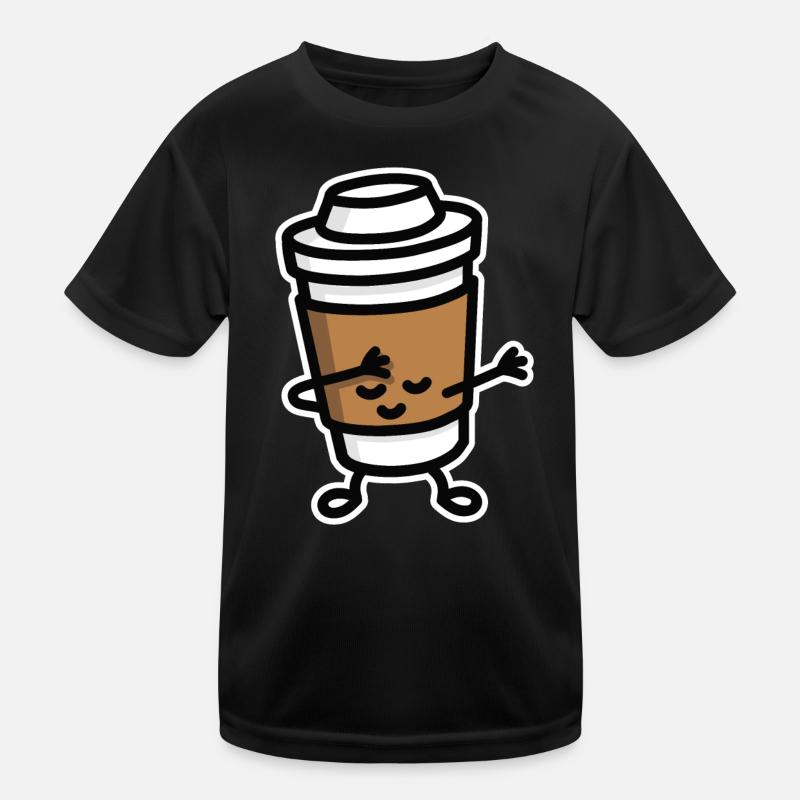 Dab / dabbing cardboard coffee cup Kids Functional T-Shirt