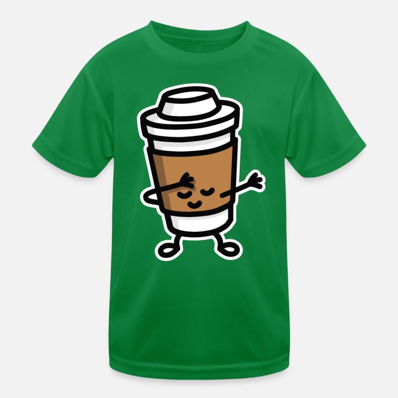 Dab / dabbing cardboard coffee cup Kids Functional T-Shirt