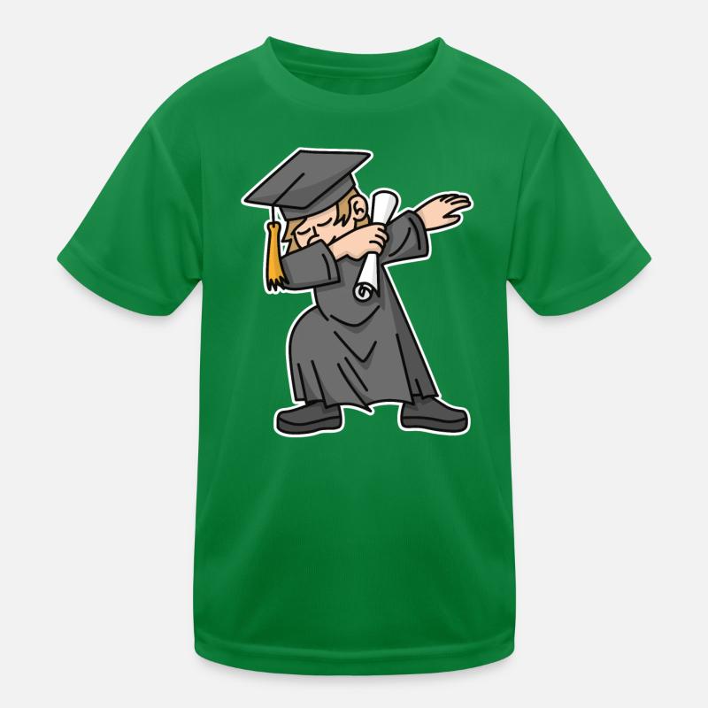 Boy student dab dabbing graduation school Kids Functional T-Shirt