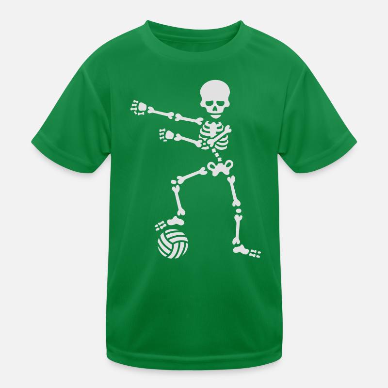 Skelett Volleyball the floss dance flossing Kinder Funktions-T-Shirt