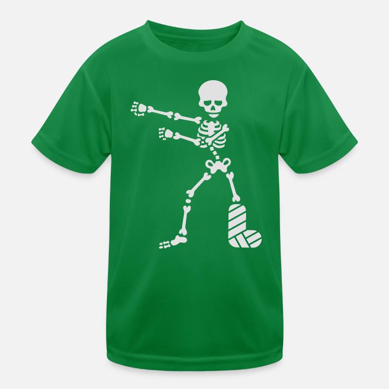 Broken leg plaster floss dance flossing skeleton Kids Functional T-Shirt
