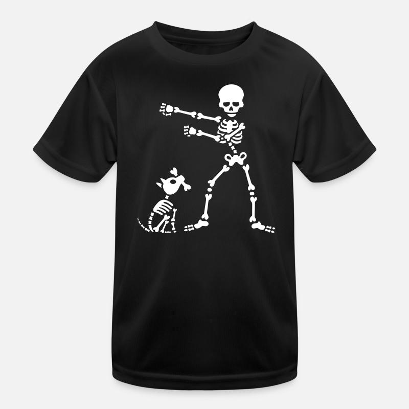 Flossing floss like a boss skeleton dog dance Kids Functional T-Shirt
