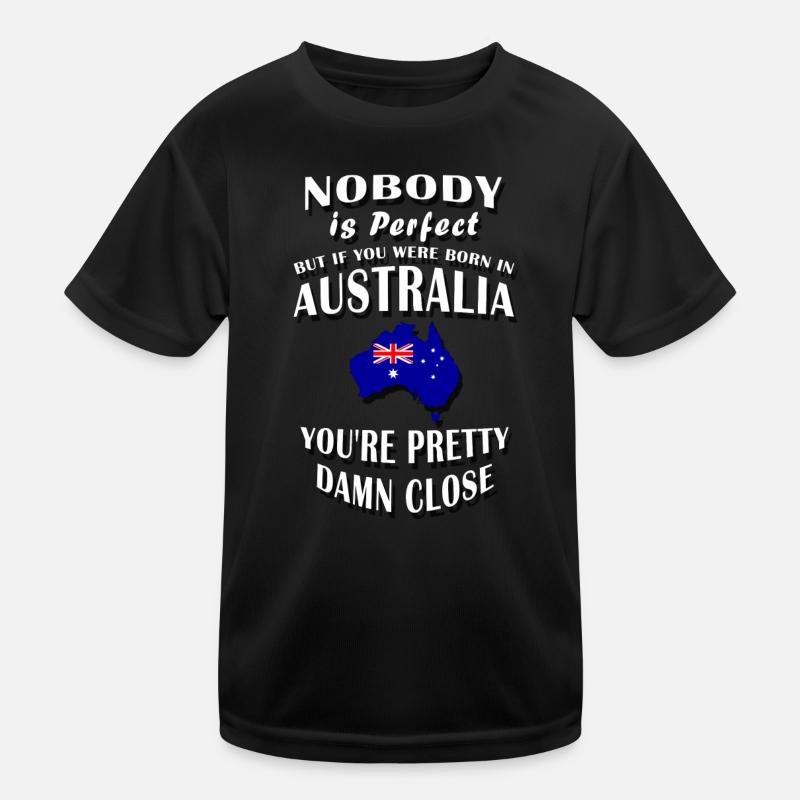 BORN IN AUSTRALIA / Australia / Commonwealth - Kids Functional T-Shirt - black