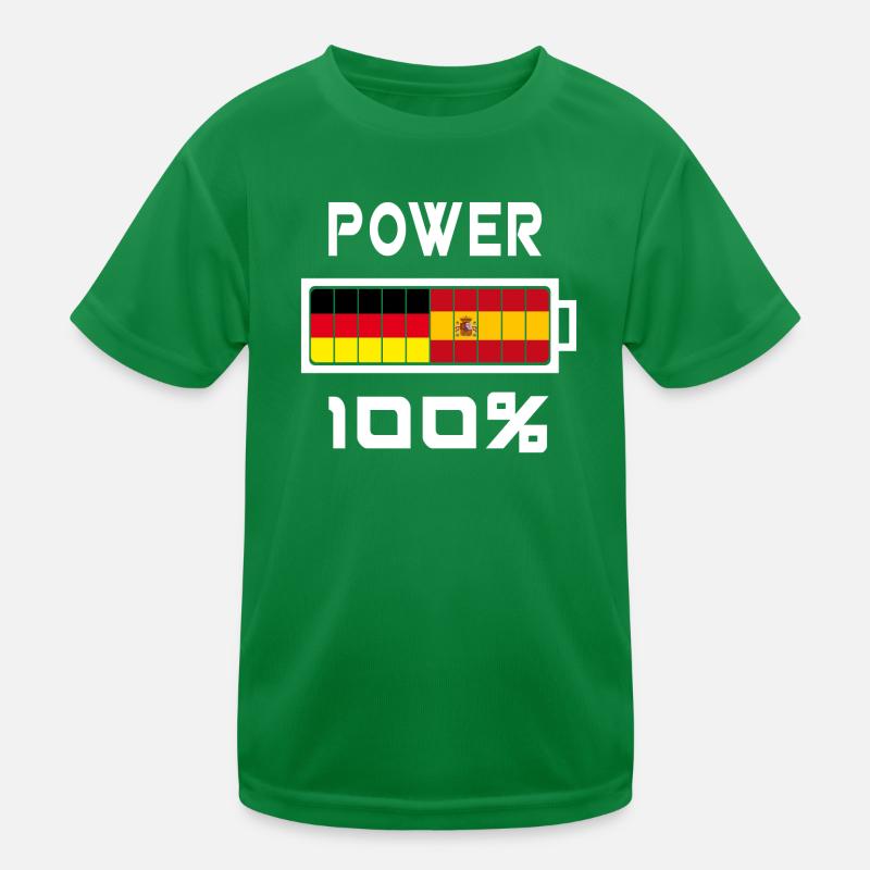 Deutschland und Spanien Power 100% Kinder Funktions-T-Shirt