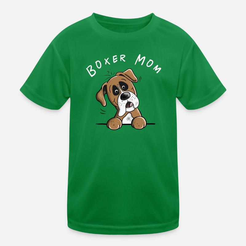 German boxer mom dogs gift for mum Kids Functional T-Shirt