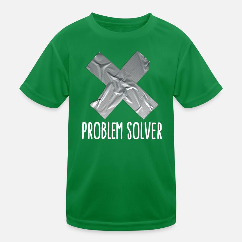 Problem solver lustig Klebeband Mann Vater Kinder Funktions-T-Shirt