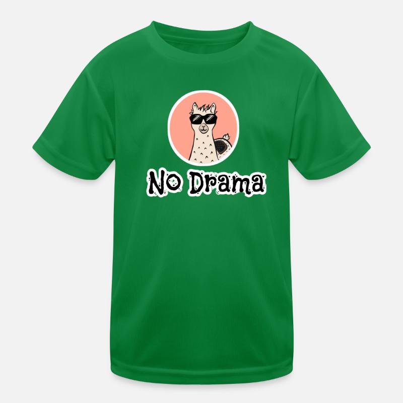NO DRAMA LAMA Kinder Funktions-T-Shirt