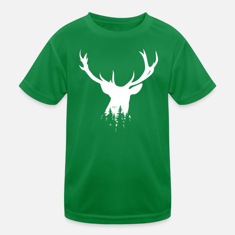 deer symbol gift idea deer forest forest Kids Functional T-Shirt