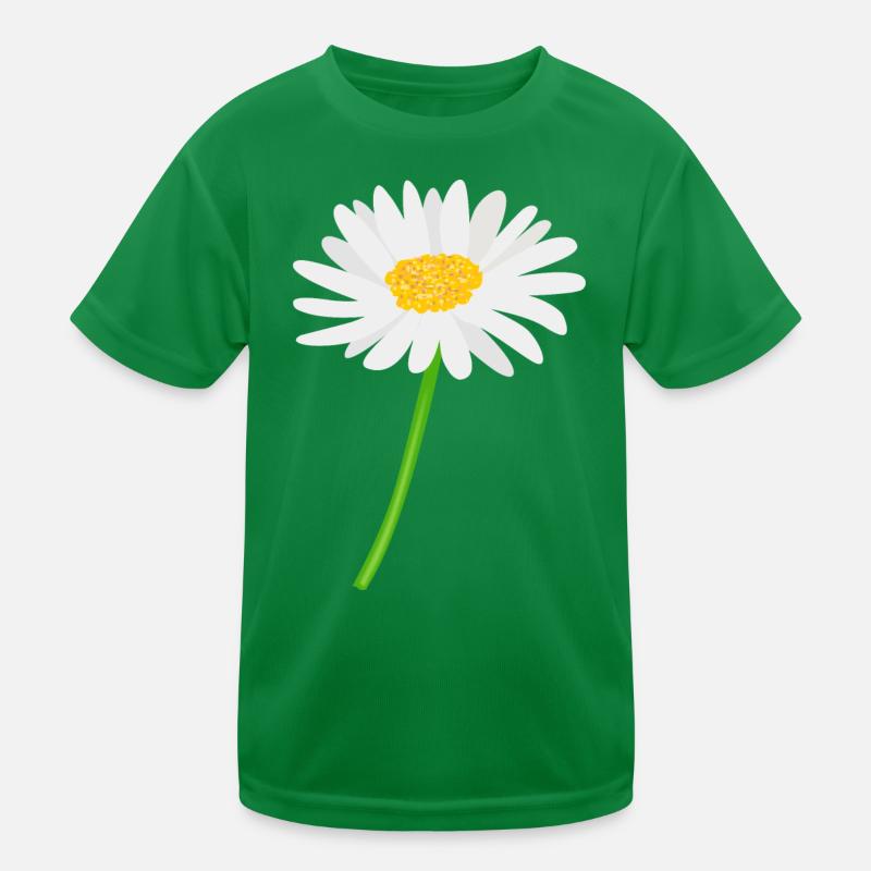 Blume Gänseblümchen mit Stiel Kinder Funktions-T-Shirt