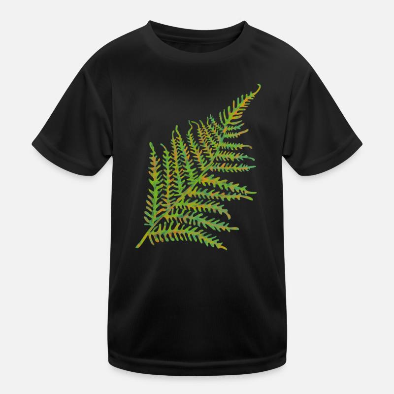 Fern leaf motif Kids Functional T-Shirt